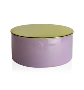 Bowls: Light Purple Candle Bowl with Gold Lid 350ml