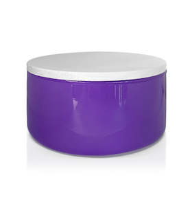 Bowls: Purple Glass Candle Bowl with White Wooden Lid 350ml
