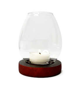 Tea Light Holder with Wooden Base