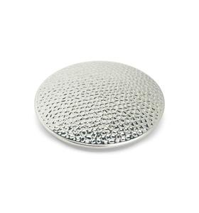 Bevel Edge: Silver Metal Lid 9cm