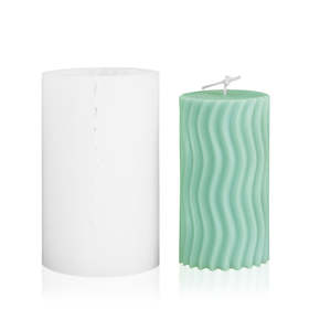 Pillar Candle Moulds Equipment: Ripple Reusable Silicone Mould