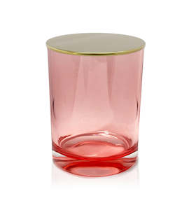 Vogue Tumbler - Pink Jar with Gold Metal Lid 250ml