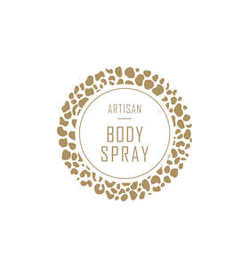 Fathers Day: 25. Artisan Body Spray Label 4.2cm Dia - Transparent with Gold Shiny Foil