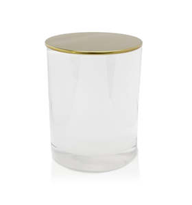 Team: Vogue Tumbler - White Jar with Gold Metal Lid 250ml