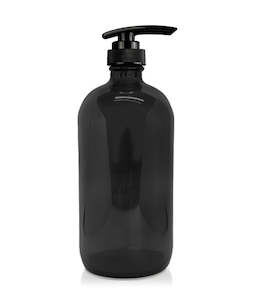 Team: 500ml Glass Smoke Grey Bottle with Pump
