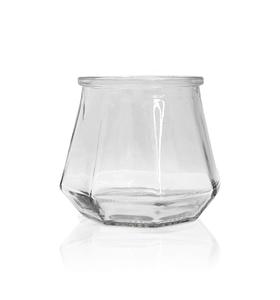 Octagonal Clear Glass Candle Jar 140ml