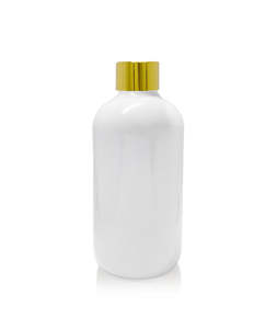 250ml White Pharmacist Diffuser Bottle - Gold Collar