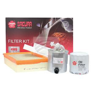 Filter Kits: Sakura K-18200 Filter Kit suits Nissan Navara D40 YD25DDTI