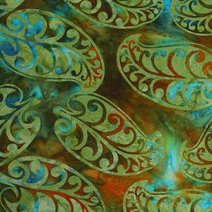 Maori Prints: Leaf - Pacific colour