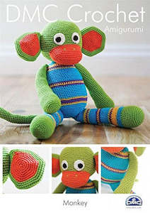 Knitting Kits For Children: DMC Crochet Pattern - Amigurumi Monkey in 4-Ply / Fingering