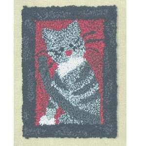 Sale Needlework: Rachels of Greenfield - Small Cat Punchneedle Embroidery Kit
