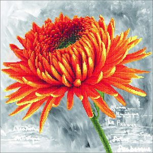 Ladybird Needleart World Pre-Printed Cross-stitch kit - Orange Dahlia