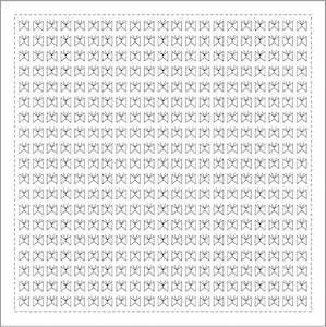 Daruma - Pre-printed Sashiko Fabric in Butterfly design on White Background