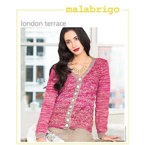Malabrigo Knitting Pattern - London Terrace V-Neck Cardigan in 8-ply to 10-ply /&hellip;