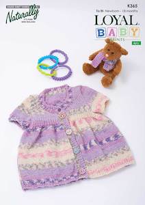 Naturally 1: Naturally Knitting Pattern K365 - Baby's Short Sleeved Dress in 4-ply / Fingering for ages Newborn to 18 months
