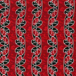 Maori Prints: Koru - Red