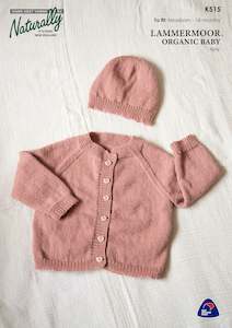 Naturally Knitting Pattern K515 - Babies Cardigan with Raglan Sleeves and Hat in&hellip;