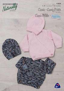 Naturally Knitting Pattern K404 - Babys Cross-Over Cardigan and Hat in 4-ply / F&hellip;