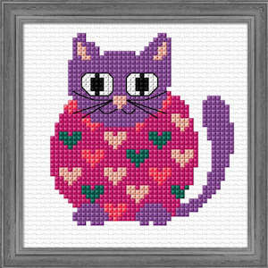CraftCo Cross-stitch kit for children - Hippie Kitty