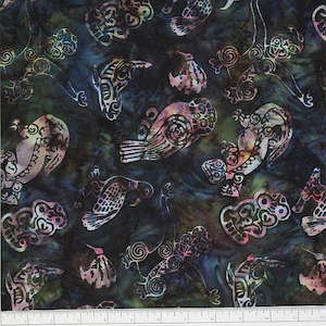 Maori Prints: Icons - Liquorice colour