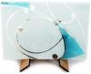 Glassware, Kitchen and other Homeware, gifts, souvenirs and kiwiana, Worldwide Shipping Gifts: Medium rectangular platter kawakawa white/aqua