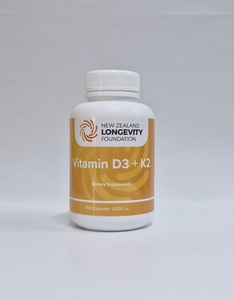 Products: NZLF - » Vitamin D3(1000IU) + K2, 180 Capsules (B 077)