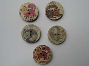 5 Cat print buttons 25mm