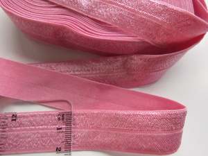 Flowers: 3.3m Wild Rose Pink 20mm Fold over elastic FOE elastic Foldover