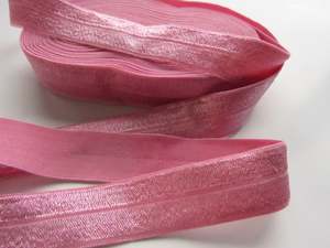 Flowers: 2m Wild Rose Pink 20mm Fold over elastic FOE elastic Foldover