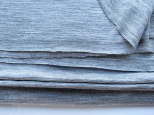 16cm Vinter Light Grey Marl 100% merino jersey knit fabric 165g