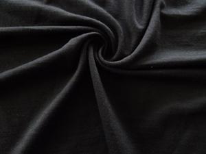 85 To 100 Merino Fabrics: 90cm Heathcliff Black 96% Merino 4% Spandex  Jersey Knit 175g 120cm wide
