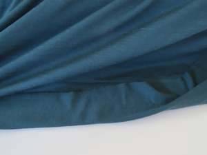 85 To 100 Merino Fabrics: 1.3m Peacock Teal 87% merino 13% core spun nylon jersey knit 150g 165cm wide- precut