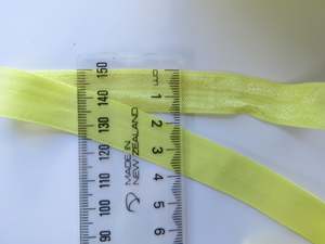 Sewing Supplies 1: 1m Lemon Yellow Fold over elastic foldover FOE 15mm