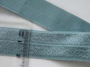Sewing Supplies 1: 1m Nile blue 20mm Fold over elastic FOE elastic Foldover