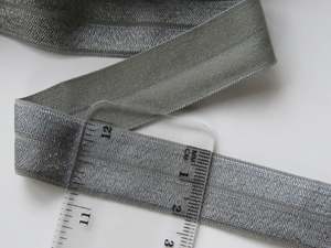 50 yard / 45.6m Roll Metal grey 20mm Fold over elastic FOE elastic Foldover