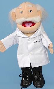 Puppets: Dr Moody Hand Puppet 42cm medium size (code 252)