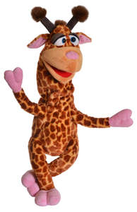 Puppets: Jeffrey Giraffe 55cm Hand Puppet (Code 223)