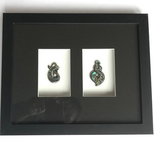 Products: Framed Paua Maori Hook & Twist