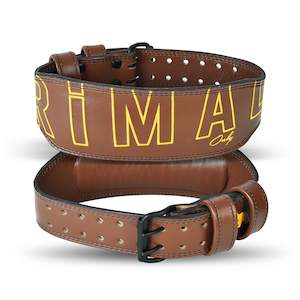 Leather Belt: Brown Embroidered leather belt (NEW)