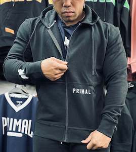 Primal Wear: Heavy zipped terry hoodie