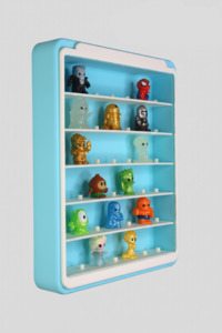 Ooshies Display Wall Mounted or Tabletop | 42 Spots + Acrylic Front
