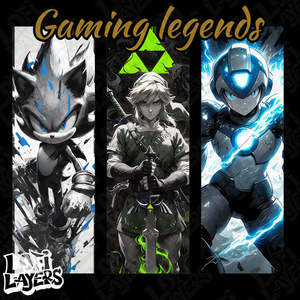 Hueforge Bookmarks: Gaming Legends HueForge Bookmark Set