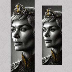 Hueforge Bookmarks: Game of Thrones Cersei Lannister HueForge Bookmark Set