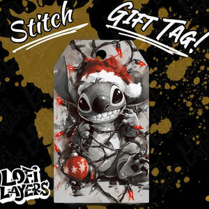 Disney Prints: Stitch Holiday Gift Tag Hueforge