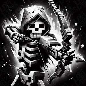 Gaming Prints: Minecraft Skeleton HueForge
