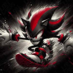 Gaming Prints: Shadow the Hedgehog HueForge