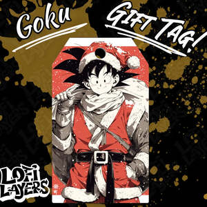 Anime Prints: Goku Santa Gift Tag Hueforge