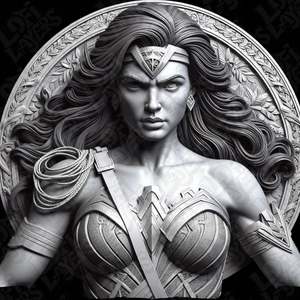 DC Comics Wonder Woman Relief Style HueForge