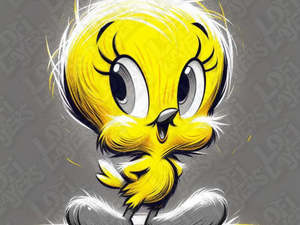 Looney Tunes Prints: Looney Tunes Tweety Bird HueForge