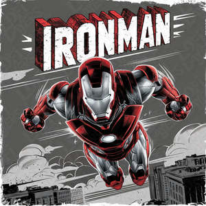 Marvel Comic Prints: Marvel Ironman Comic Cover HueForge
